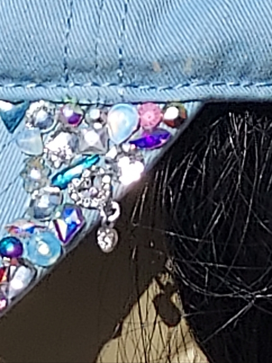 Blue Swarovski Crystal Bud Light Bedazzled Baseball Cap - Women Accessories main image 4